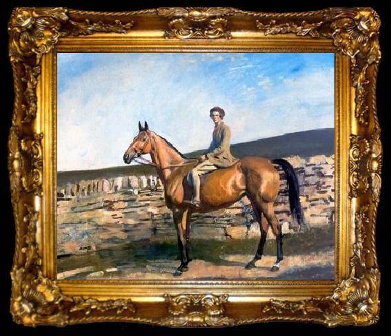 framed  unknow artist Classical hunting fox, Equestrian and Beautiful Horses, 219., ta009-2